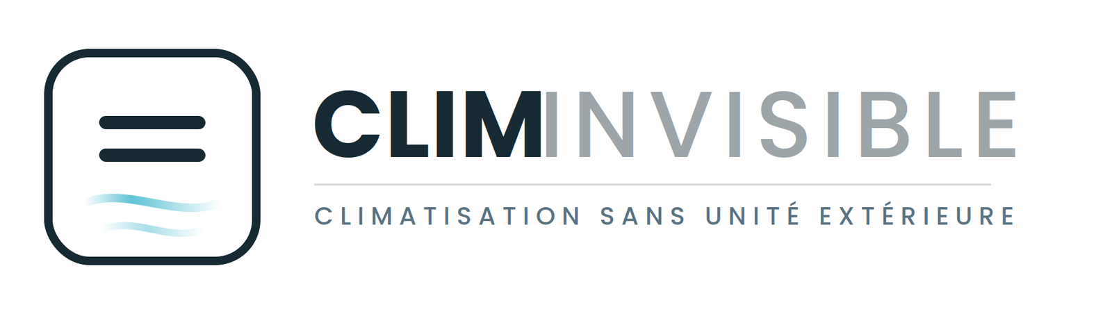 Logo Clim Invisible, climatisation sans unité extérieure en Suisse romande